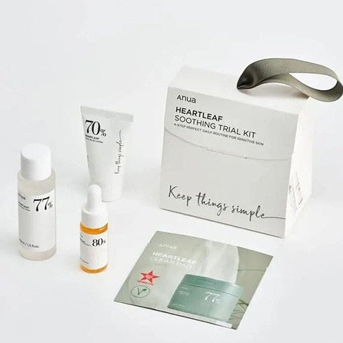 Anua Heartleaf Soothing Trial Kit Skin Care Set - XOXO cosmetics