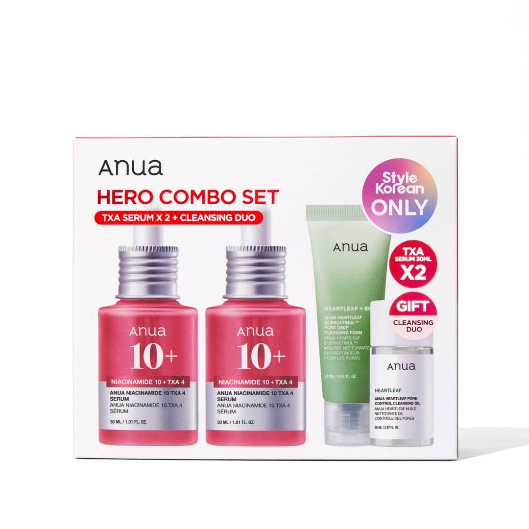 Anua Hero Combo Set TXA Serum x2 + Cleansing Duo Perfume - XOXO cosmetics
