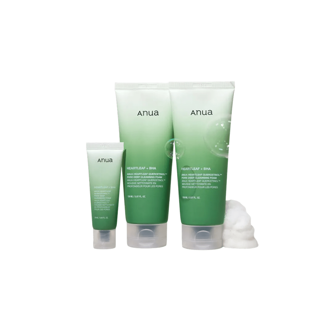 Anua Pore Foam Cleanser Super Value Set - 2 Full Size + Bouns Mini Cleanser - XOXO cosmetics