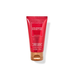 Bath & Body Works Strawberry Pound Cake Body Cream - Travel Size Body Cream - XOXO cosmetics