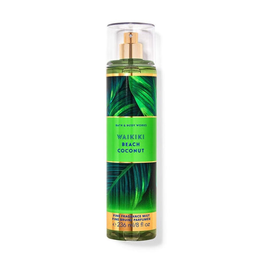 Bath & Body Works Waikiki Beach Coconut Fine Fragrance Mist - Gulf Edition Body Mist - XOXO cosmetics