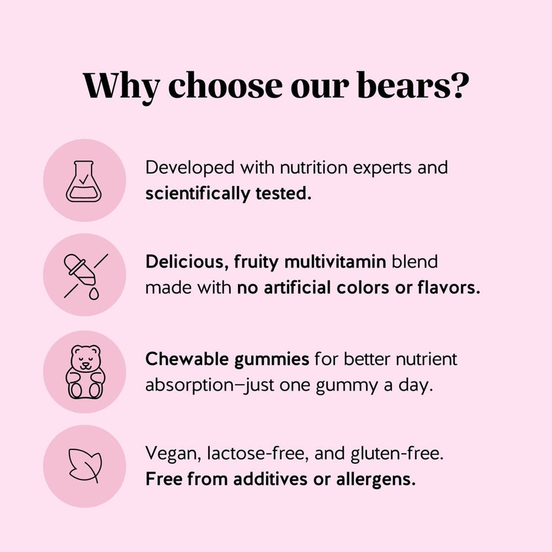 Bears Benefits AH-MAZING Hair Vitamins Biotin - 45 Pcs Hair Supplement - XOXO cosmetics
