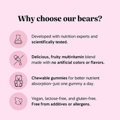 Bears Benefits AH-MAZING Hair Vitamins Biotin - 45 Pcs Hair Supplement - XOXO cosmetics
