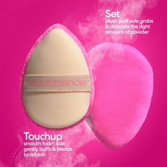 Beauty Blender Power Pocket Puff - Dual-Sided Powder Puff Makeup Tools - XOXO cosmetics