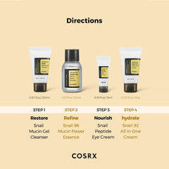 COSRX All About Snail Kit 4-Step Skin Care Set - XOXO cosmetics
