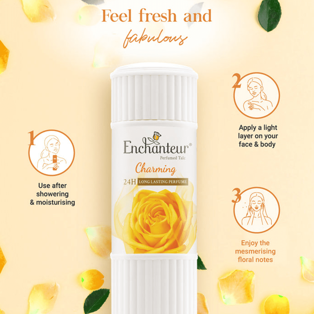 Enchanteur Charming Perfumed Talc - 125g Body Powder - XOXO cosmetics