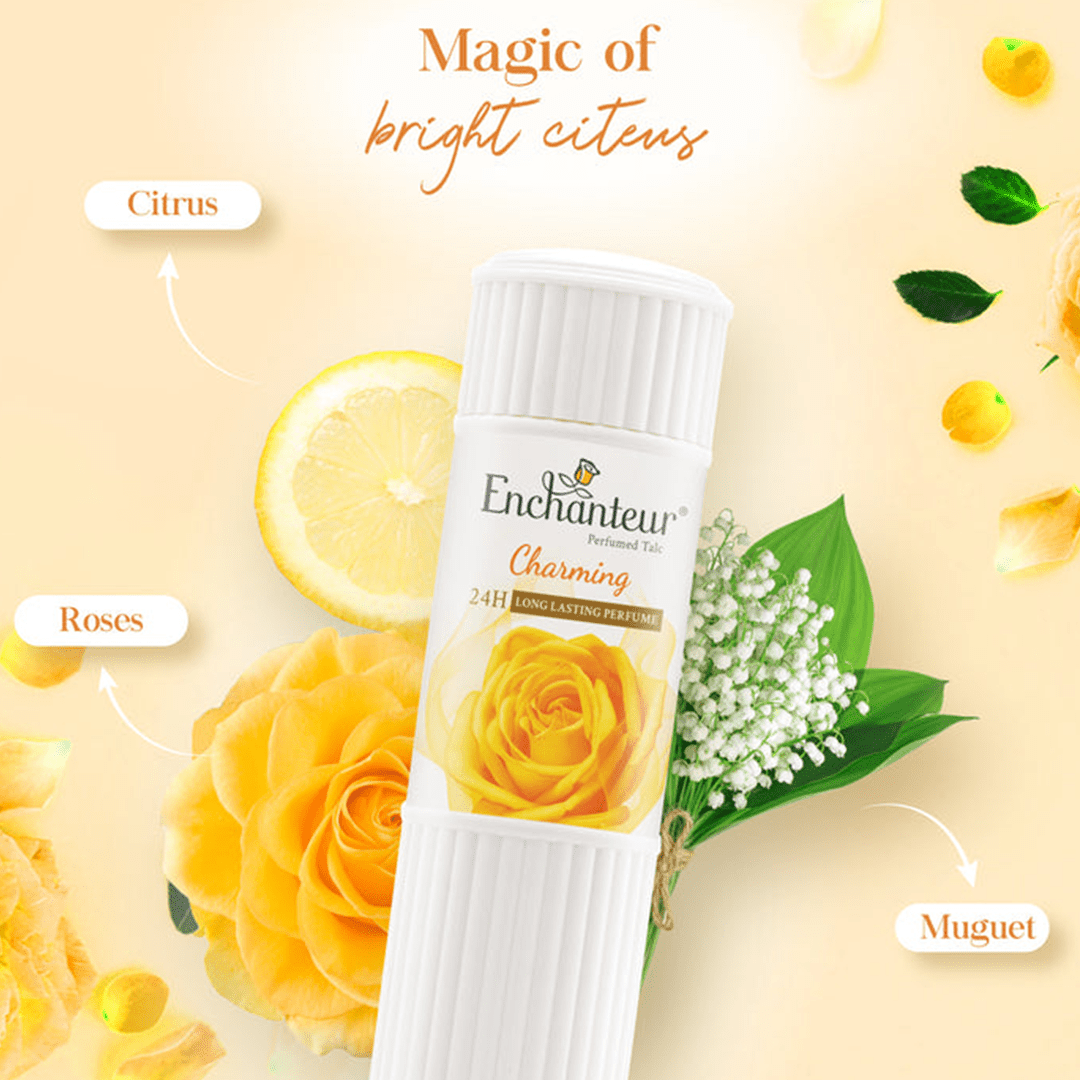 Enchanteur Charming Perfumed Talc - 125g Body Powder - XOXO cosmetics
