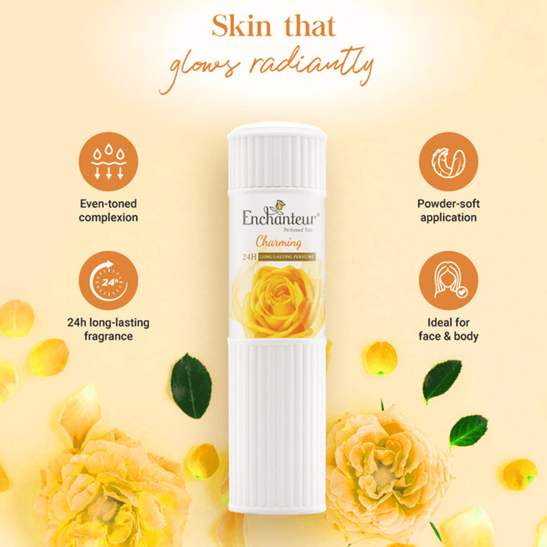 Enchanteur Charming Perfumed Talc - 125g Body Powder - XOXO cosmetics