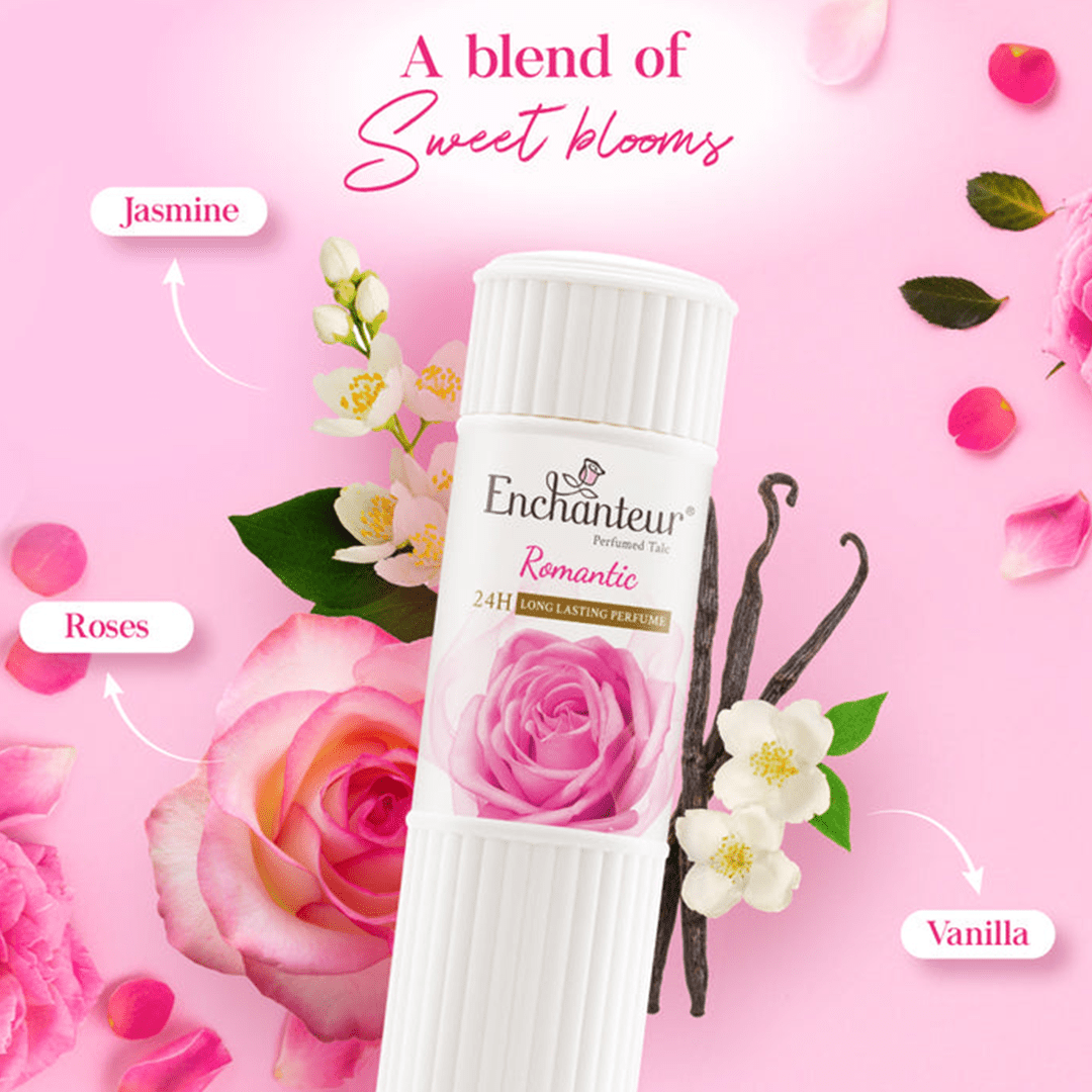 Enchanteur Romantic Perfumed Talc - 125g Body Powder - XOXO cosmetics