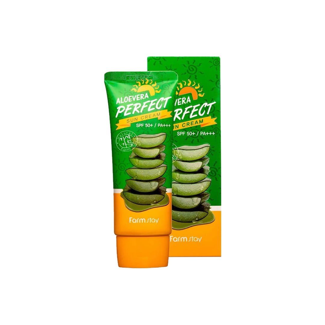 Farm Stay Aloe Vera Perfect Sun Cream SPF 50+ Sunblock - XOXO cosmetics