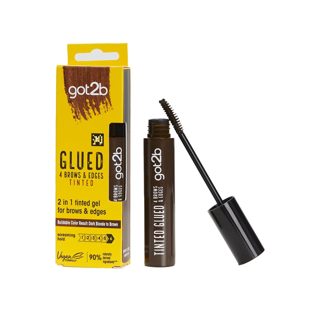Got2b Glued 4 Brows & Edges Tinted Gel - Dark Blonde To Brown Eyebrow - XOXO cosmetics