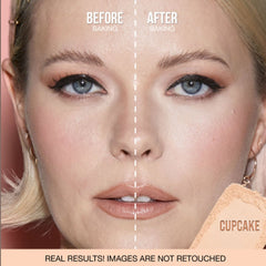 Huda Beauty Easy Bake and Snatch Pressed Powder - Cupcake Powder - XOXO cosmetics