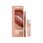 Huda Beauty Makeout Sesh Lip Duo - Peachy Nudes Lip Kit - XOXO cosmetics