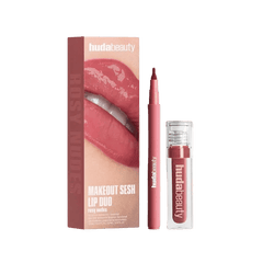Huda Beauty Makeout Sesh Lip Kit - Rosy Nude Lip Kit - XOXO cosmetics