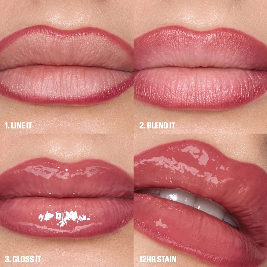 Huda Beauty Makeout Sesh Lip Kit - Rosy Nude Lip Kit - XOXO cosmetics