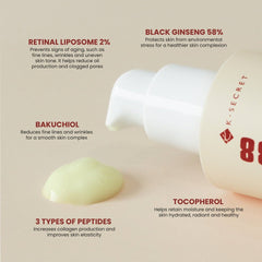 K-Secret Seoul 1988 Serum : Retinal Liposome 2% + Black Ginseng - 30ml Face Serum - XOXO cosmetics