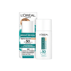 L'Oreal Paris Bright Reveal SPF50 Getinte Glow Fluid - 50ml Sunblock - XOXO cosmetics