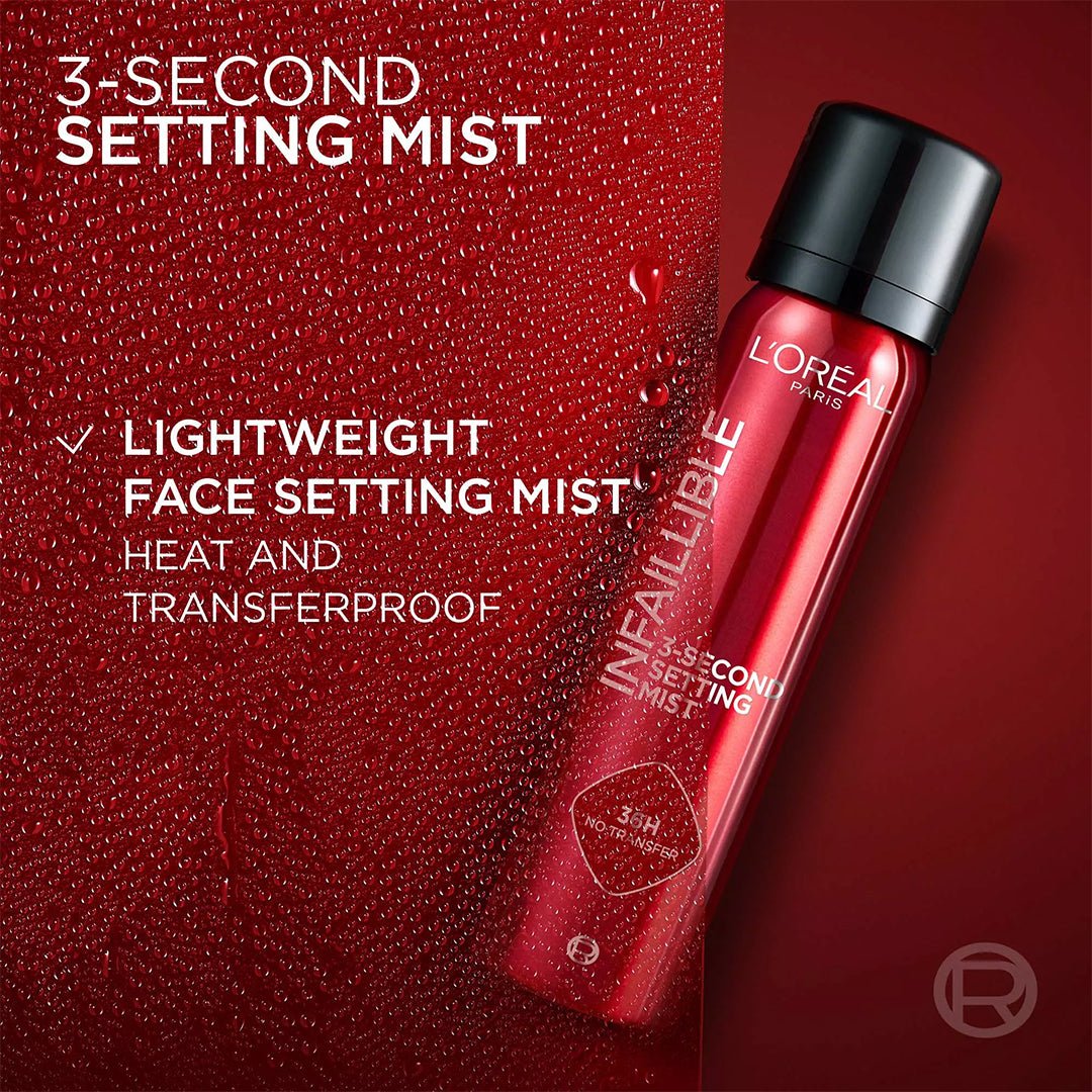 L'Oreal Paris Infallible 3-Second Setting Mist Setting & Fixing Spray - XOXO cosmetics