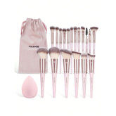 MAANGE 18Pcs Makeup Brush Set + 1 Brush Egg + 1 Velvet Pouch Makeup Tools - XOXO cosmetics