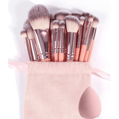 MAANGE 20Pcs Makeup Brushes + 1 Powder Puff + 1 Storage Bag Makeup Tools - XOXO cosmetics