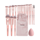 MAANGE 20Pcs Makeup Brushes + 1 Powder Puff + 1 Storage Bag Makeup Tools - XOXO cosmetics