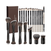 MAANGE 20Pcs Professional Makeup Brushes + 1pc Powder Puff Balck Makeup Tools - XOXO cosmetics
