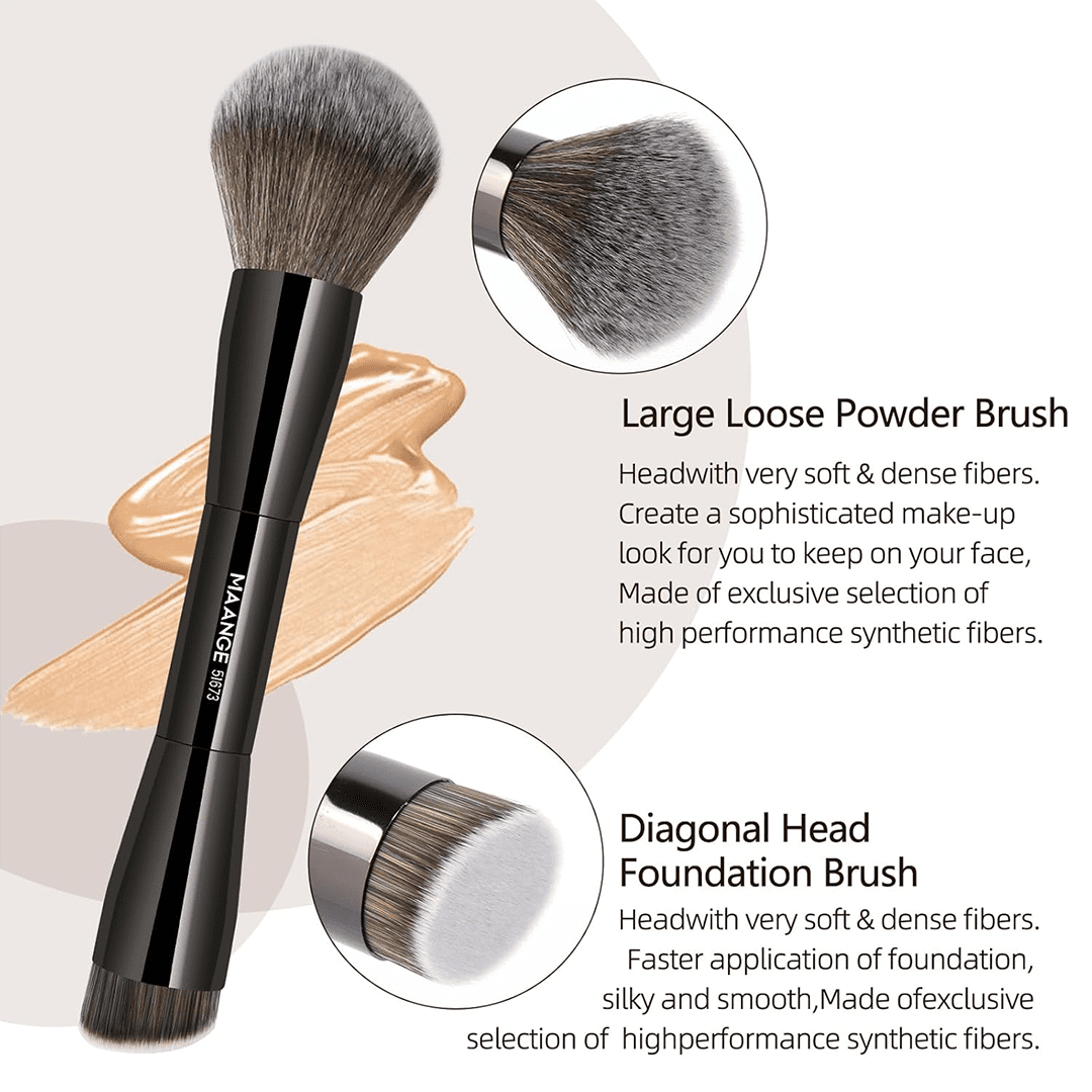 MAANGE 20Pcs Professional Makeup Brushes + 1pc Powder Puff Balck Makeup Tools - XOXO cosmetics