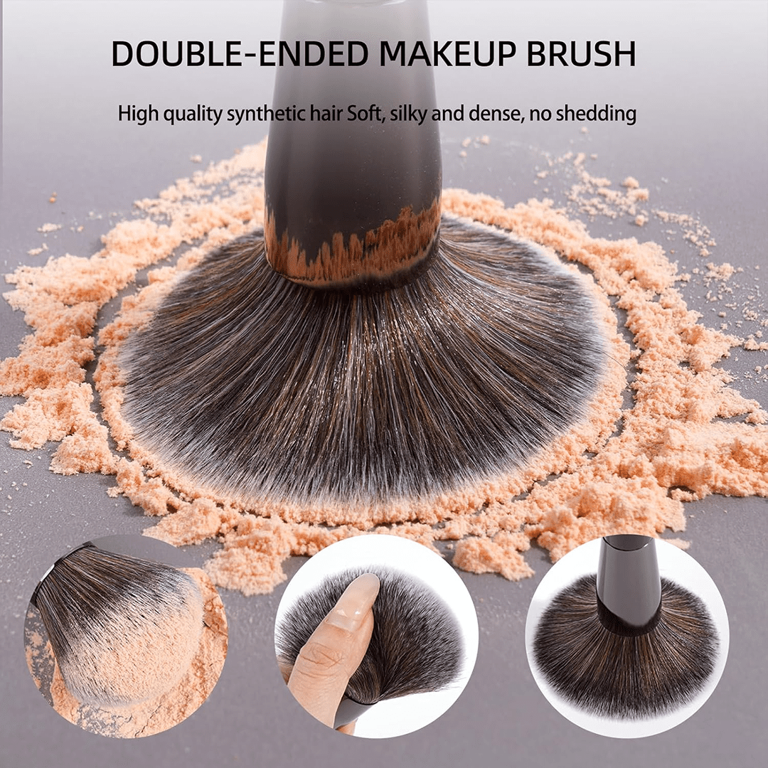 MAANGE 20Pcs Professional Makeup Brushes + 1pc Powder Puff Balck Makeup Tools - XOXO cosmetics