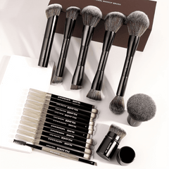 MAANGE 20Pcs Professional Makeup Brushes + 1pc Powder Puff Balck Makeup Tools - XOXO cosmetics