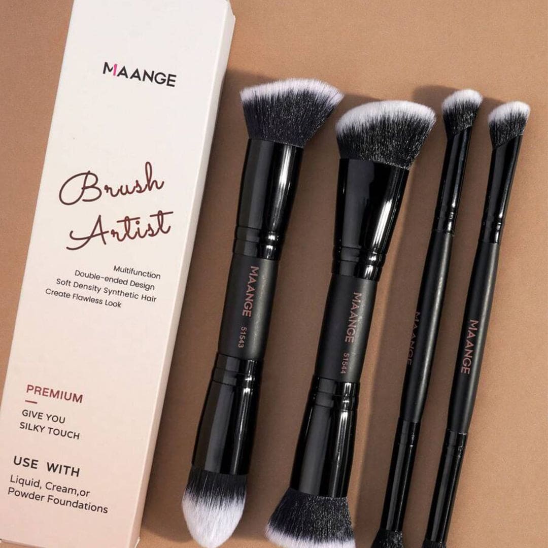 MAANGE 4Pcs Makeup Brush Set - Random Color Makeup Tools - XOXO cosmetics