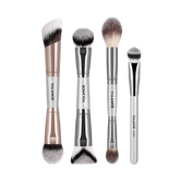 MAANGE 4pcs Dual-Ended Soft Natural Synthetic Makeup Brush Set Makeup Tools - XOXO cosmetics