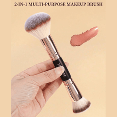 MAANGE 4pcs Professional Double-Headed Makeup Brush Set + 1Pc Velvet Bag Makeup Tools - XOXO cosmetics