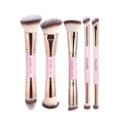 MAANGE 5Pcs Professional Facial Double-Ended Makeup Brush Set Makeup Tools - XOXO cosmetics