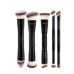 MAANGE 5Pcs Professional Facial Double-Ended Makeup Brush Set Makeup Tools - XOXO cosmetics
