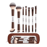 MAANGE 7pcs Professional Dual-Ended Makeup Brush Set + Cosmetics Bag Makeup Tools - XOXO cosmetics