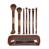 MAANGE 7pcs Soft Dual-Ended Multi-Functional Makeup Brush Set + Cosmetics Bag Makeup Tools - XOXO cosmetics