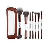 MAANGE 7pcs Soft Dual-Ended Multi-Functional Makeup Brush Set + Cosmetics Bag Makeup Tools - XOXO cosmetics
