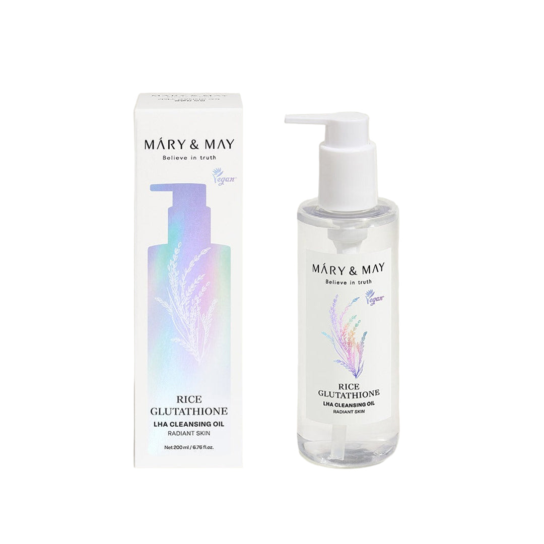 Mary & May Rice Glutathione LHA Cleansing Oil - 200ml Cleanser - XOXO cosmetics