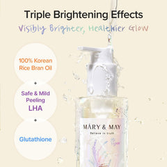Mary & May Rice Glutathione LHA Cleansing Oil - 200ml Cleanser - XOXO cosmetics