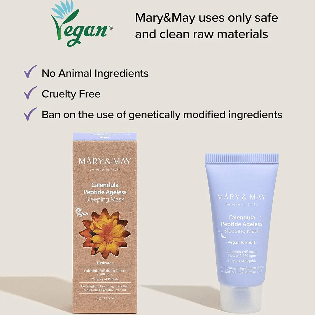 Mary & May Vegan Calendula Peptide Ageless Sleeping Musk - 30g Face Mask - XOXO cosmetics