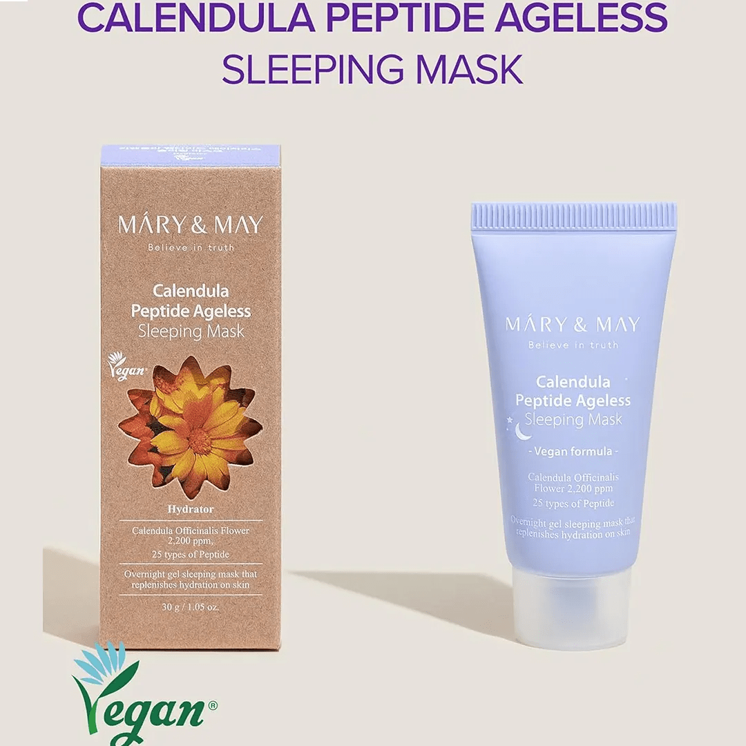 Mary & May Vegan Calendula Peptide Ageless Sleeping Musk - 30g Face Mask - XOXO cosmetics