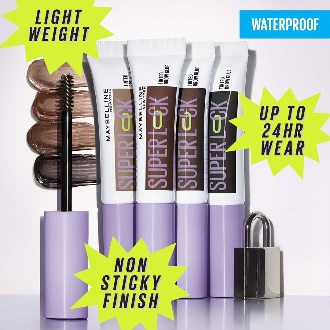 Maybelline Super Lock Tinted Brow Glue Eyebrow - XOXO cosmetics