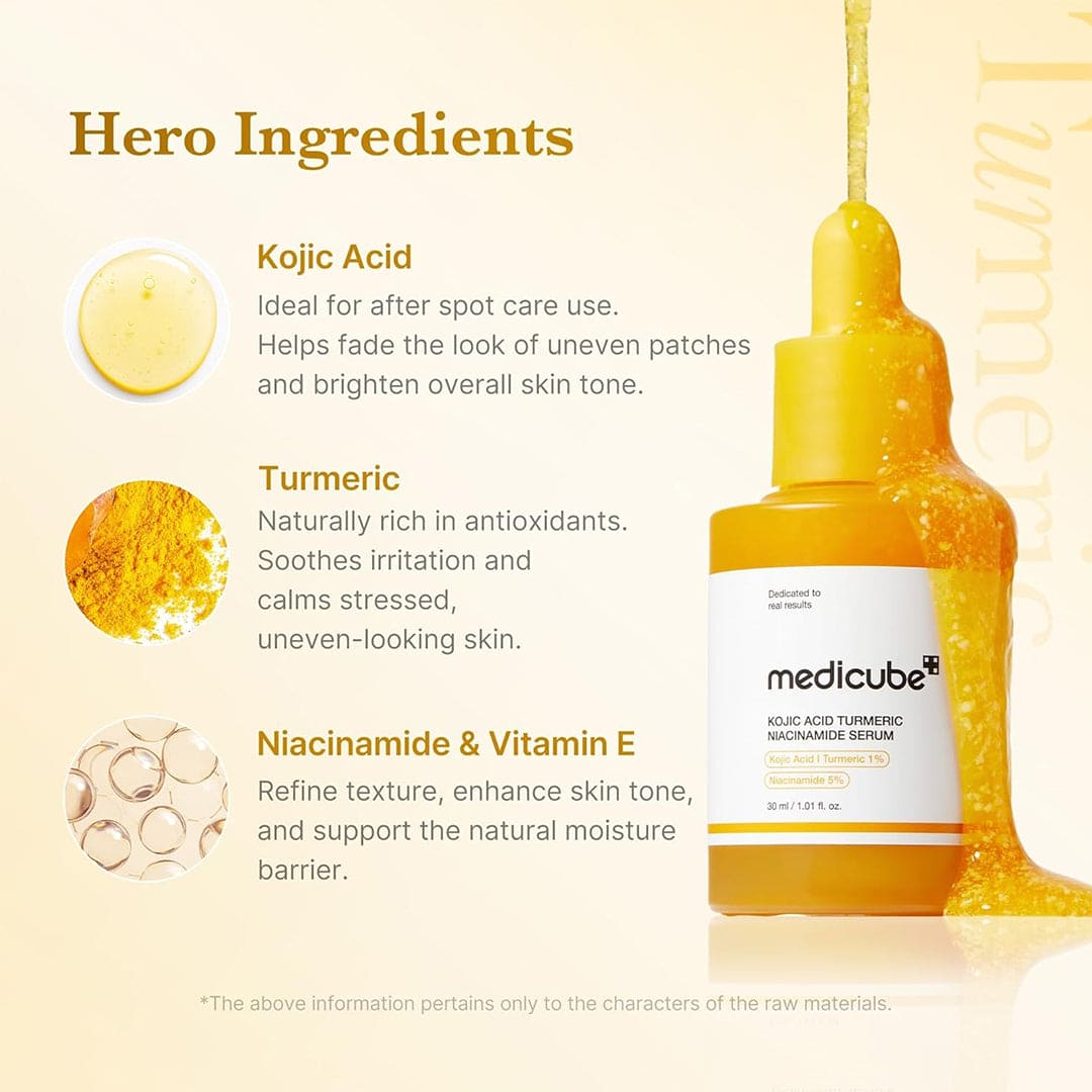 Medicube Kojic Acid Turmeric Niacinamide Serum - 30ml Face Serum - XOXO cosmetics