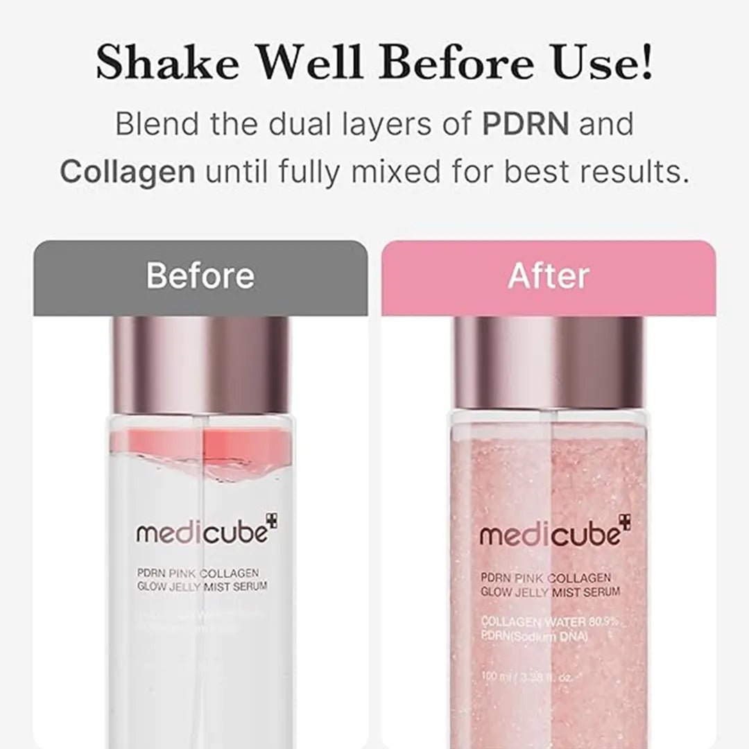 Medicube PDRN Pink Collagen Glow Jelly Mist Serum - 100ml Face Serum - XOXO cosmetics