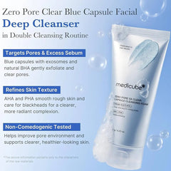 Medicube Zero Pore Sa Clear Capsule Cleansing Foam - 120g Cleanser - XOXO cosmetics