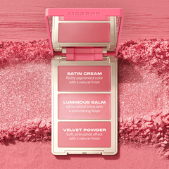 Morphe Cheek Thrills Multi-Finish Face Trio Face Palette - XOXO cosmetics