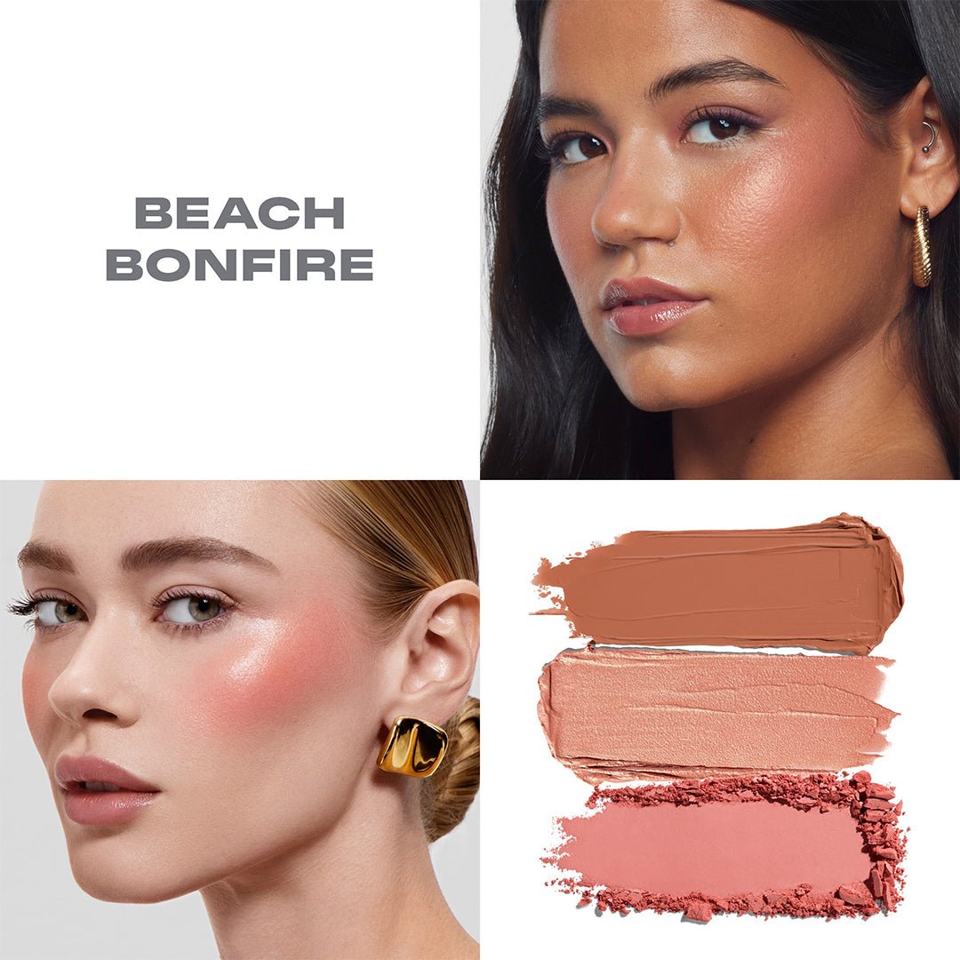 Morphe Cheek Thrills Multi-Finish Face Trio Face Palette - XOXO cosmetics
