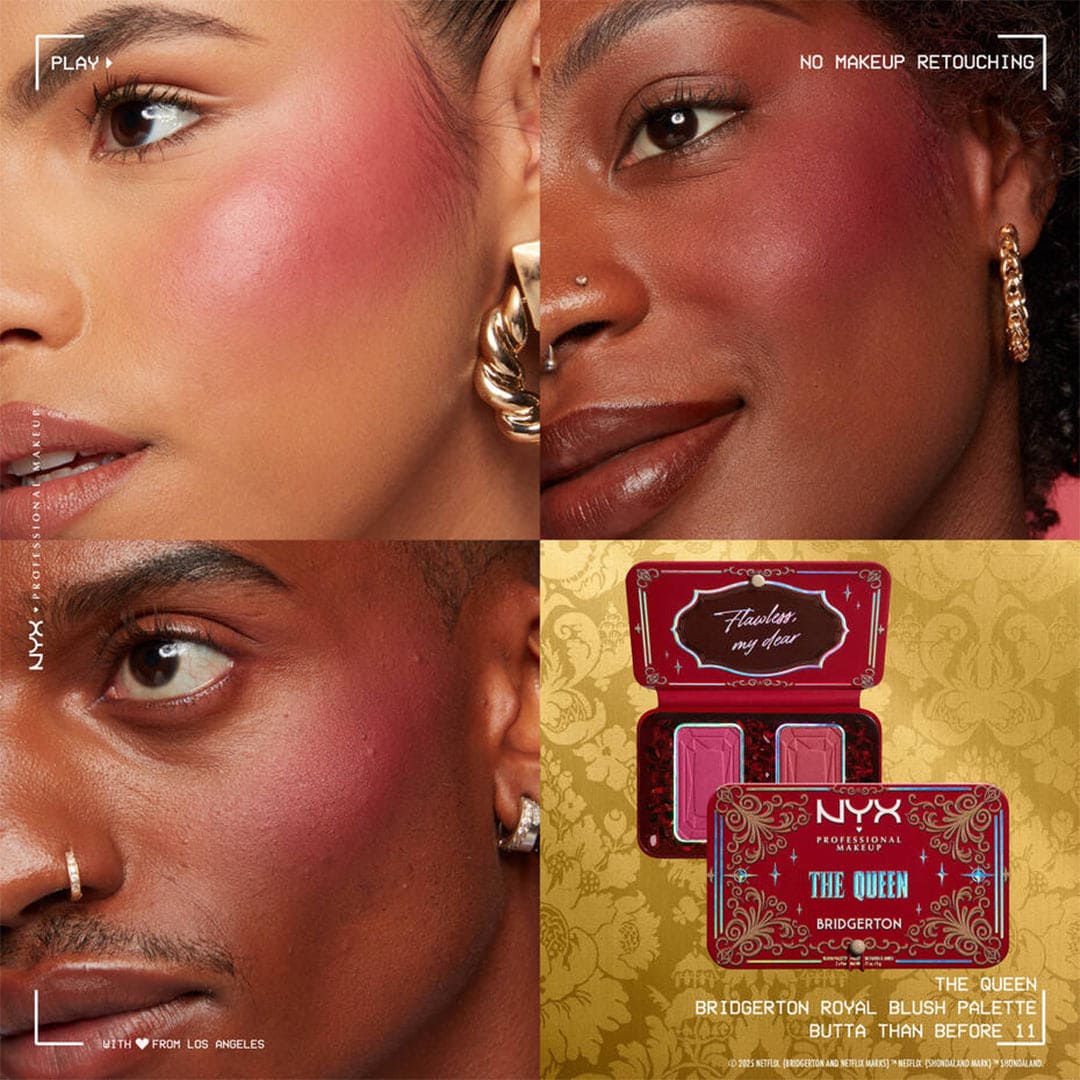 NYX Bridgerton Royal Blush Palette - The Queen Blush Palette - XOXO cosmetics