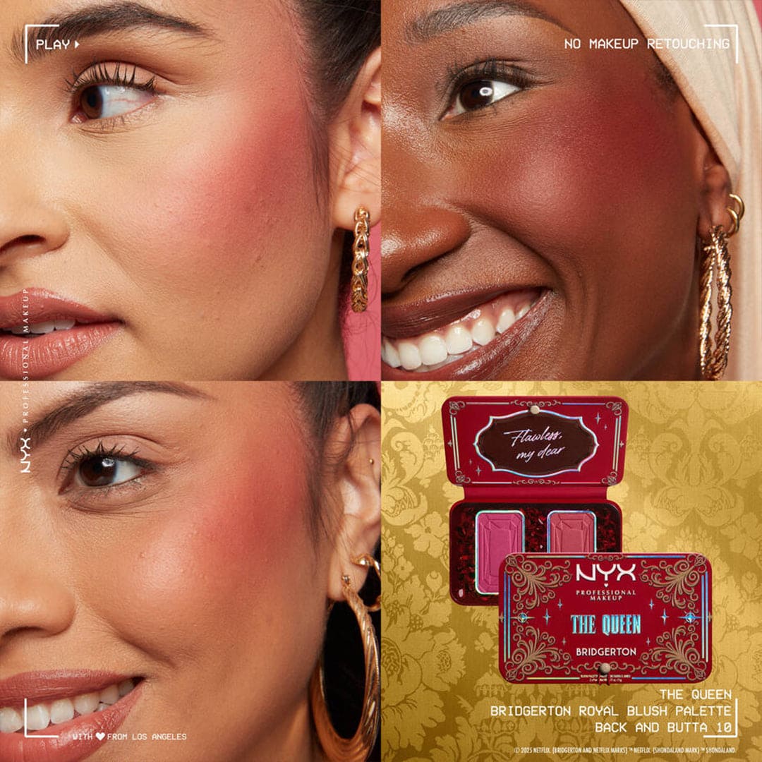 NYX Bridgerton Royal Blush Palette - The Queen Blush Palette - XOXO cosmetics