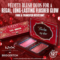 NYX Bridgerton Royal Blush Palette - The Queen Blush Palette - XOXO cosmetics